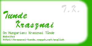 tunde krasznai business card